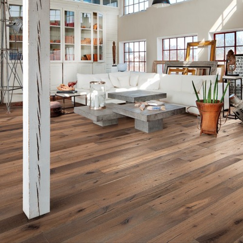 Kahrs Oak Sture 1Strip 187mm Natural Oil Light Smoked Brushed Bevelled